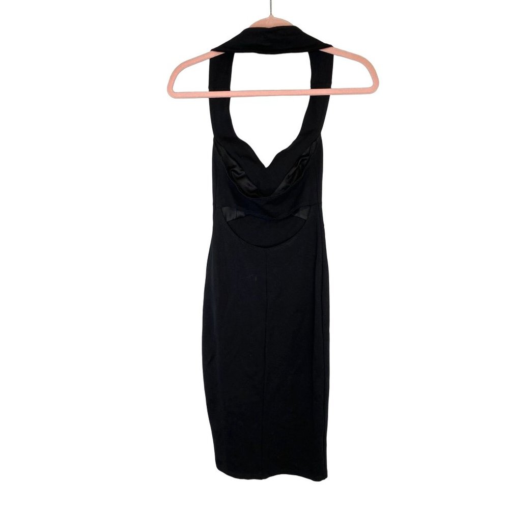Lulus Bodycon Mini Dress Women Size XS Black Cutout Back Lined Party USA Stretch - Picture 2 of 6